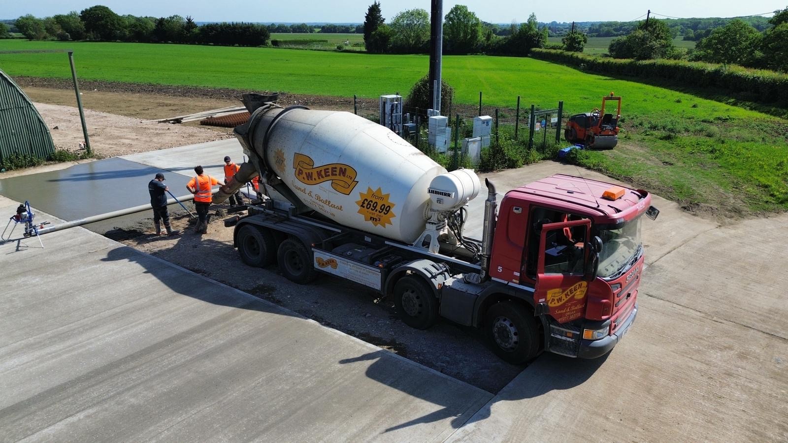 Concrete apron
